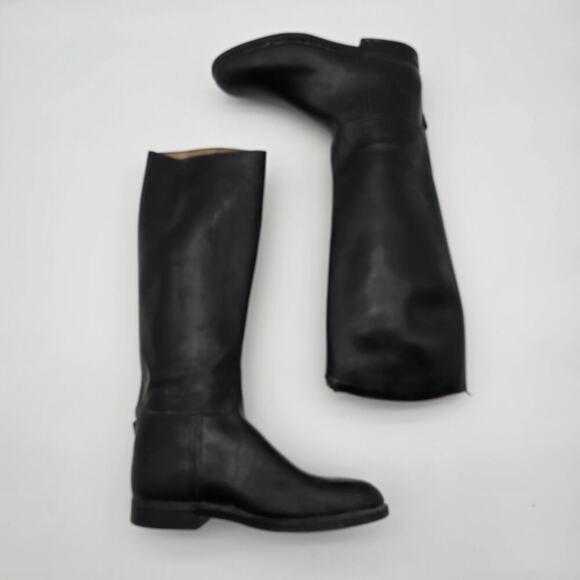 Aigle Black tall leather lined waterproof rain riding boots 41/9 - Picture 14 of 14